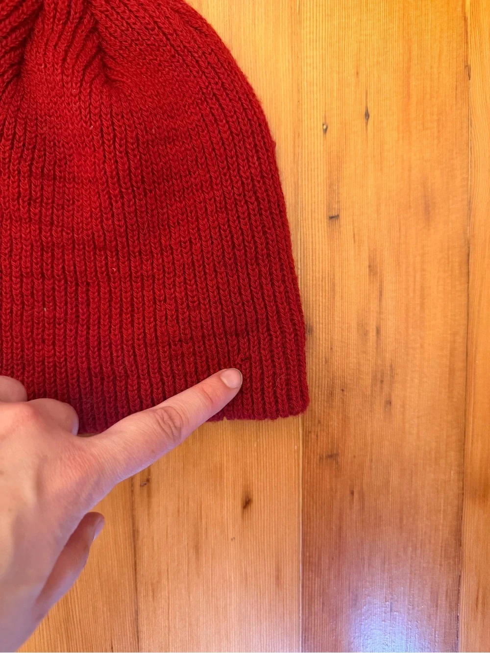 Filson Kids Red Knit Beanie 100% Wool